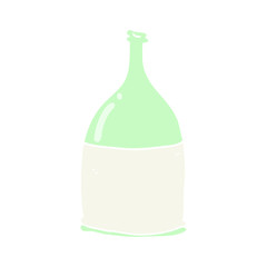 flat color style cartoon bottle