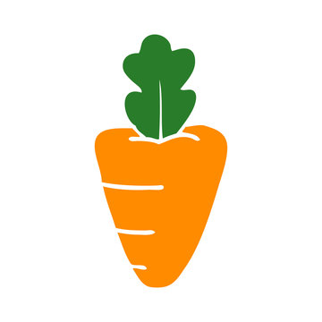 Cartoon Doodle Healthy Carrot