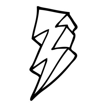 recommend clip art: line drawing cartoon lightning bolt