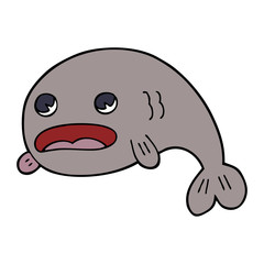 Fototapeta premium cartoon doodle of a fish