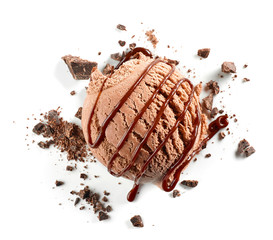 chocolate ice cream ball