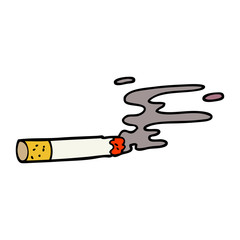 cartoon doodle cigarette