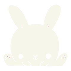 flat color style cartoon rabbit
