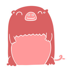 flat color style cartoon creature