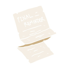 cartoon doodle final reminder letter