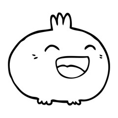 line drawing cartoon happy root vegetable