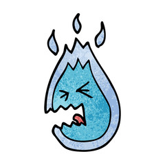 cartoon doodle screaming flame