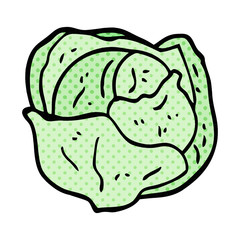 cartoon doodle organic lettuce