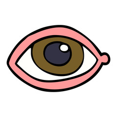 cartoon doodle human eye