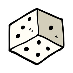 cartoon doodle tattoo dice symbol