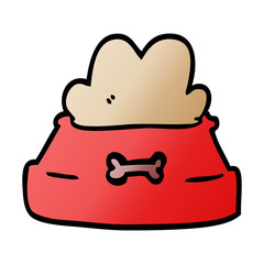 cartoon doodle pet bowl