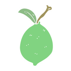 cartoon doodle lime fruit