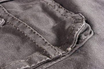 clothing items washed cotton fabric texture with seams