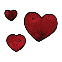 cartoon doodle love hearts