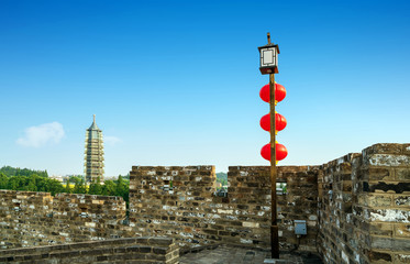 Fototapeta na wymiar Nanjing ancient city wall traditional architecture