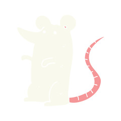 flat color style cartoon rat