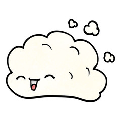 cartoon doodle happy cloud