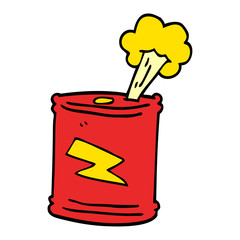 cartoon doodle fizzy drinks can