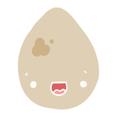 flat color style cartoon egg