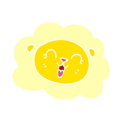 cartoon doodle happy lion