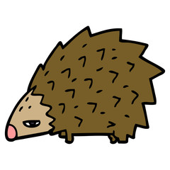 cartoon doodle angry hedgehog