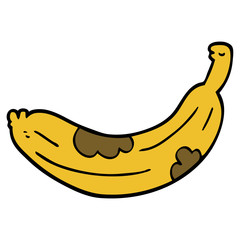 cartoon doodle turning banana