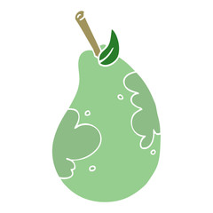 cartoon doodle fresh pear