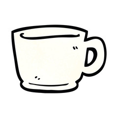 cartoon doodle tea cup