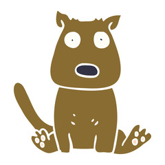 cartoon doodle calm dog