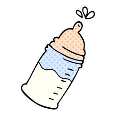 cartoon doodle baby bottle