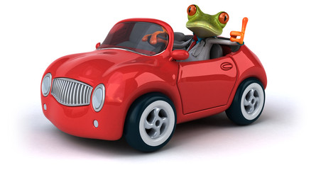 Fun frog - 3D Illustration