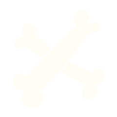 cartoon doodle crossed bones