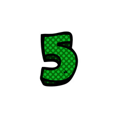 cartoon doodle number five