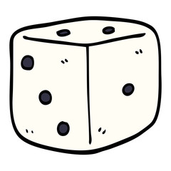 cartoon doodle classic dice