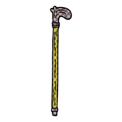 cartoon doodle walking stick