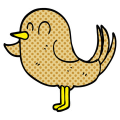 cartoon doodle garden bird