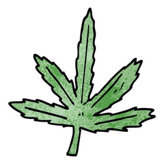 Obraz premium cartoon doodle marijuana leaf