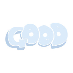 flat color illustration of a cartoon Good symbol