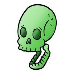 cartoon doodle skull