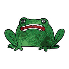 cartoon doodle frog