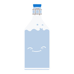 flat color style cartoon old water bottle