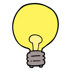 cartoon doodle light bulb