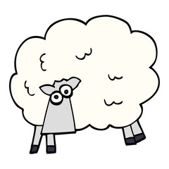 cartoon doodle funny sheep