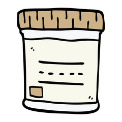 cartoon doodle medical sample jar