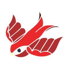 cartoon doodle tattoo swallow symbol