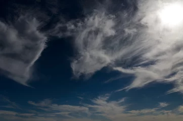 Papier Peint photo Lavable Ciel Blue sky with clouds. Nature background.