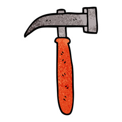 cartoon doodle hammer