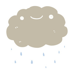 flat color style cartoon cloud