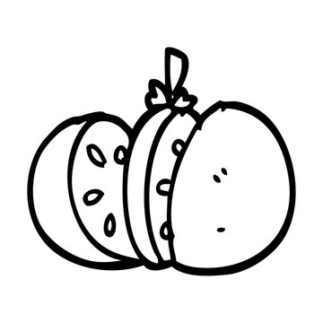 recommend clip art: line drawing cartoon sliced tomato