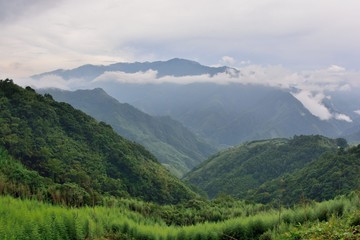 Fototapeta na wymiar Mountain mist and clouds in the Hsinchu,Taiwan.